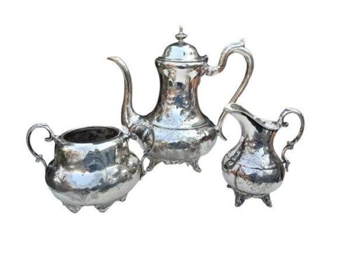 An Antique 19th Century John Turton Style Silver-Plated Tea / Coffee Set