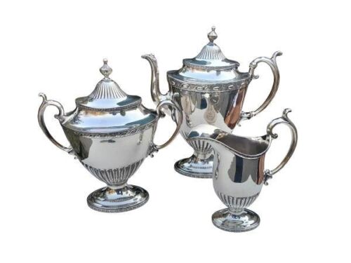 A 20th Century Silver  Plate Tea Set Comprising Three (3) Pieces