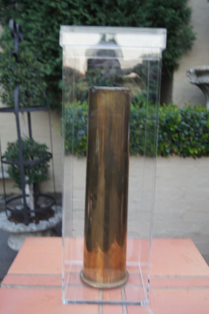 Brass Shell 80mm 12PR - 1917 in Perspex Casing / Box