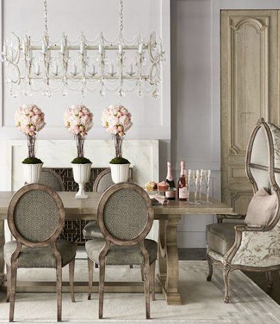mix and match different styles of antique furniture in the dining room